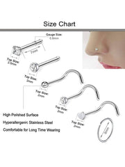 Nose Piercing Kit - Self Nose Piercing Gun, Disposable Safety Nose Percinging Kit with Nose Rings Stud Nose Piercings Gun Kit Tool